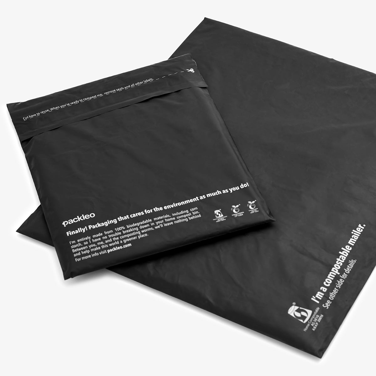 The Midnight | Black Double Strip Compostable Mailers (Pack of 25)